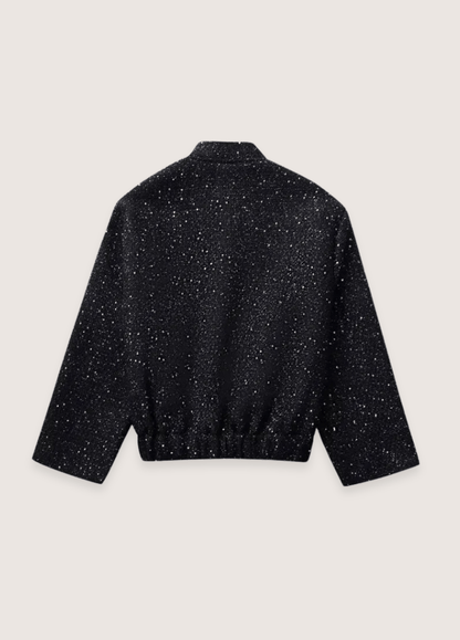 Veste kimono noir à paillettes | Hoshi Veste kimono noir à paillettes | Hoshi