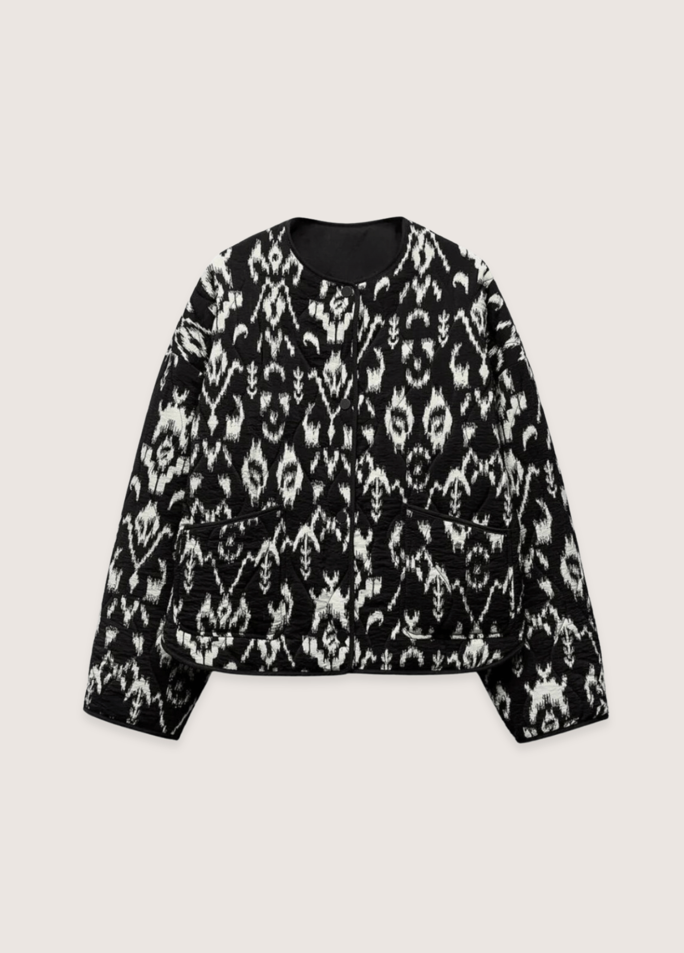 Veste kimono noir et blanc | Ikat Veste kimono noir et blanc | Ikat noir / XS