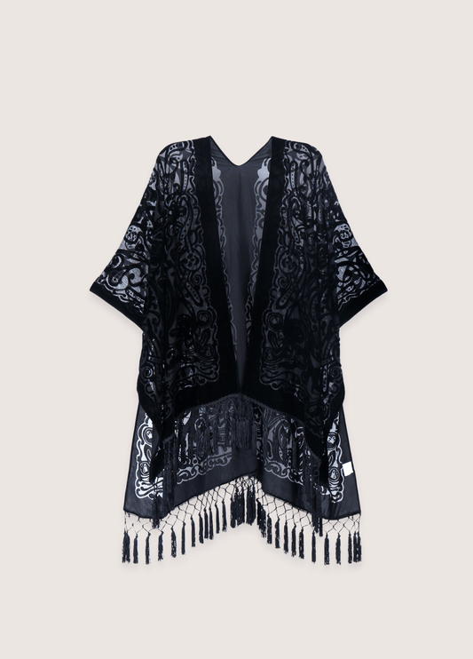 Veste kimono noir noir