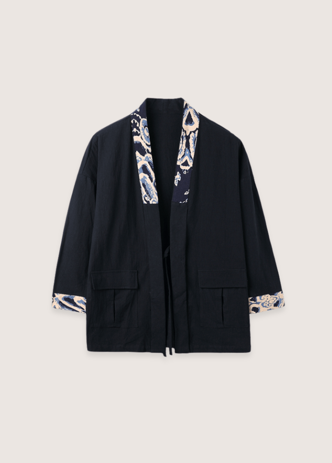 Veste kimono noire | Cardigan Contemporain noir / M