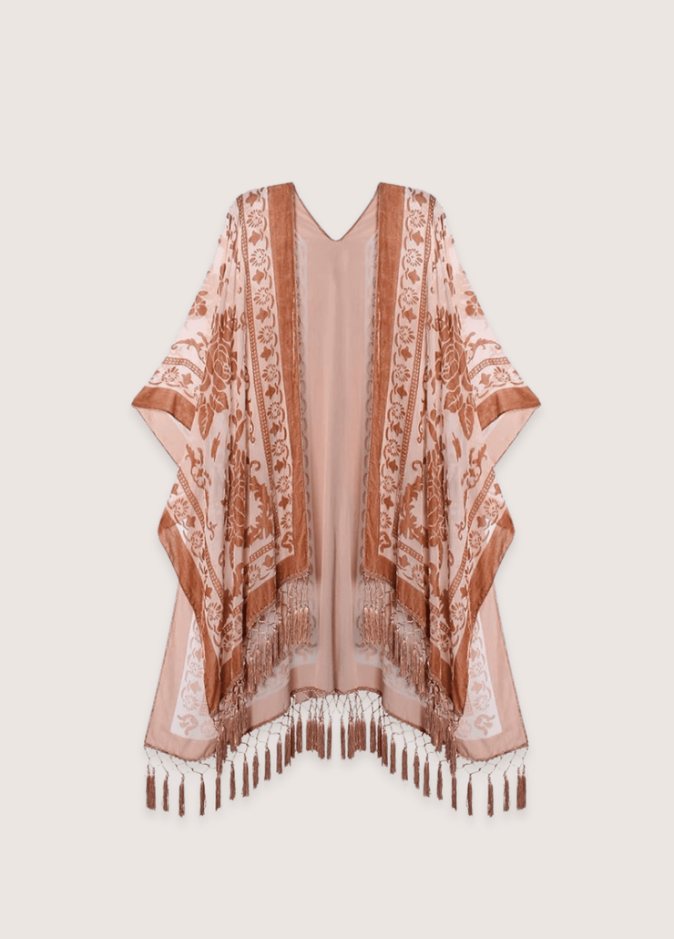 Veste kimono japonaise femme rose floral